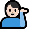 Man Tipping Hand: Light Skin Tone Emoji 💁🏻‍♂️ image - Microsoft Windows 10 Segoe UI Emoji style