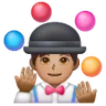 Man Juggling: Medium Skin Tone Emoji 🤹🏽‍♂️ image - Samsung style