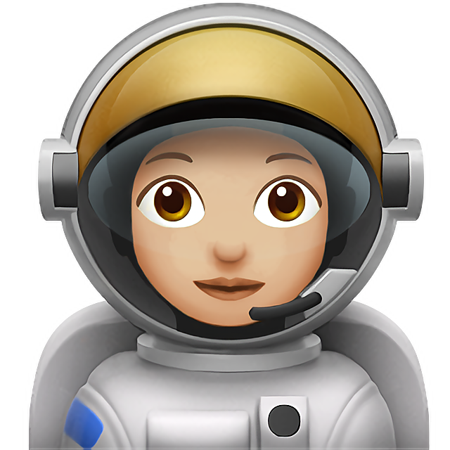 Woman Astronaut: Medium-Light Skin Tone