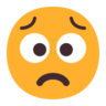 Эмодзи Взволнованное лицо 😟 image - Microsoft Classic 2D style