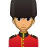 Man Guard: Medium Skin Tone Emoji 💂🏽‍♂️ image - Emojidex style