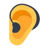 Emoji Ureche cu aparat auditiv 🦻 image - Tossface style