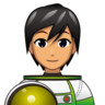 Astronaut: Medium Skin Tone Emoji 🧑🏽‍🚀 image - Emojidex style