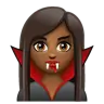 Woman Vampire: Medium-Dark Skin Tone Emoji 🧛🏾‍♀️ image - WhatsApp style