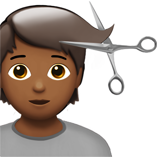 Person Getting Haircut: Medium-Dark Skin Tone