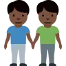 Men Holding Hands: Dark Skin Tone Emoji 👬🏿 image - Twitter / X (Twemoji) style