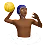 Man Playing Water Polo: Medium-Dark Skin Tone