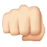 Oncoming Fist: Light Skin Tone Emoji 👊🏻 image - Apple style
