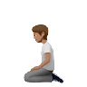 Person Kneeling: Medium Skin Tone Emoji 🧎🏽 image - Apple style