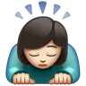 Woman Bowing: Light Skin Tone Emoji 🙇🏻‍♀️ image - WhatsApp style