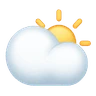 Sol branco atrás da nuvem Emoji 🌥 image - Huawei Harmony OS style