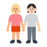 Women Holding Hands: Medium-Light Skin Tone, Light Skin Tone Emoji 👩🏼‍🤝‍👩🏻 image - Tossface style