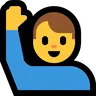 Man Raising Hand Emoji 🙋‍♂️ image - Microsoft Windows 10 Segoe UI Emoji style