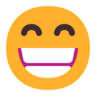 미소 짓는 얼굴로 웃기는 얼굴 Emoji 😁 image - Microsoft Classic 2D style