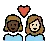 Couple With Heart: Woman, Woman, Dark Skin Tone, Light Skin Tone