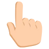 Backhand Index Pointing Up: Medium-Light Skin Tone Emoji 👆🏼 image - EmojiTwo style