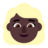 Woman: Dark Skin Tone, Blond Hair