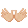 Open Hands: Medium-Light Skin Tone Emoji 👐🏼 image - Huawei Harmony OS style