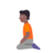 Person Kneeling: Medium-Dark Skin Tone