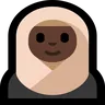 Woman With Headscarf: Dark Skin Tone Emoji 🧕🏿 image - Microsoft Windows 10 Segoe UI Emoji style