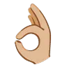 Ok Hand: Medium-Light Skin Tone Emoji 👌🏼 image - Google Noto Color Animated style