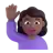 Woman Raising Hand: Medium-Dark Skin Tone