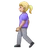 Woman Walking: Medium-Light Skin Tone