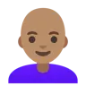 Woman: Medium Skin Tone, Bald Emoji 👩🏽‍🦲 image - Google Noto Color style