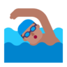 Man Swimming: Medium Skin Tone Emoji 🏊🏽‍♂️ image - Microsoft Classic 2D style
