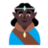 Man Elf: Dark Skin Tone Emoji 🧝🏿‍♂️ image - Microsoft Classic 2D style