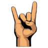 Sign Of The Horns: Medium Skin Tone Emoji 🤘🏽 image - Emojidex style