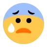 Açık Ağızlı ve Soğuk Terli Yüz Emoji 😰 image - Tossface style