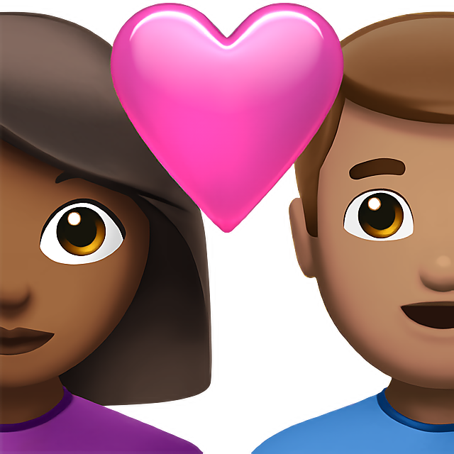 Couple With Heart: Woman, Man, Medium-Dark Skin Tone, Medium Skin Tone