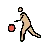 Person Bouncing Ball: Medium-Light Skin Tone Emoji ⛹🏼 image - OpenMoji style