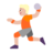 Person Playing Handball: Medium-Light Skin Tone