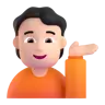 Person Tipping Hand: Light Skin Tone Emoji 💁🏻 image - Microsoft 3D Fluent style