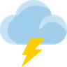 Nube con rayos Emoji 🌩 image - Skype style