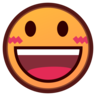 Emoji Mosolygó arc nyitott szájjal 😃 image - Emojidex style
