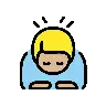 Man Bowing: Medium-Light Skin Tone Emoji 🙇🏼‍♂️ image - OpenMoji style