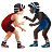 Men Wrestling: Light Skin Tone, Dark Skin Tone