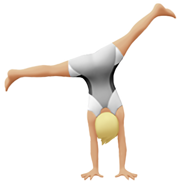 Person Cartwheeling: Medium-Light Skin Tone