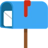 Эмодзи Открытый почтовый ящик с поднятым флажком 📬 image - Skype style
