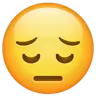 物思いにふける顔 Emoji 😔 image - WhatsApp style