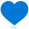 Cœur bleu Emoji 💙 image - Skype style