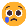 Płacząca twarz Emoji 😢 image - Microsoft Classic 2D style
