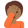 Person Facepalming: Medium-Dark Skin Tone Emoji 🤦🏾 image - Twitter / X (Twemoji) style