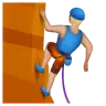 Man Climbing: Medium-Light Skin Tone Emoji 🧗🏼‍♂️ image - WhatsApp style