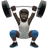 Person Lifting Weights: Dark Skin Tone