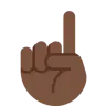 Index Pointing Up: Dark Skin Tone Emoji ☝🏿 image - Twitter / X (Twemoji) style