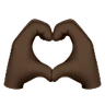 Heart Hands: Dark Skin Tone Emoji 🫶🏿 image - Huawei Harmony OS style